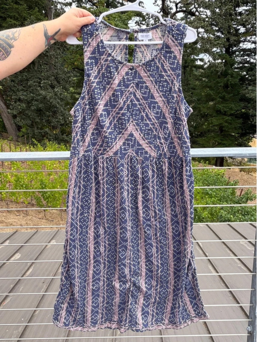 True Craft sleeveless knit boho dress size 1X